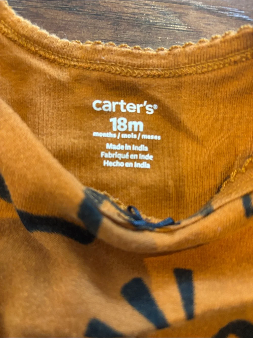 Carter's Rust Heart Print & Tan Striped Short-Sleeve One-Pieces